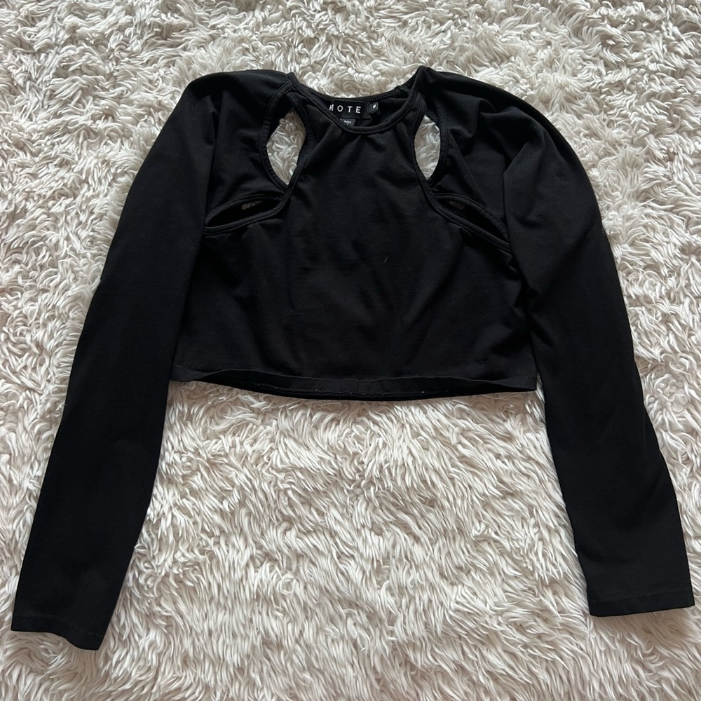 Motel Rocks Cajsa Long Sleeve Black - Picture 2 of 6